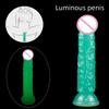 Glow-in-the-Dark Simulation Dildo Clitoris G-Spot Stimulator Prostate Massage Anal Plug Female Masturbator With Suction Cup Dild