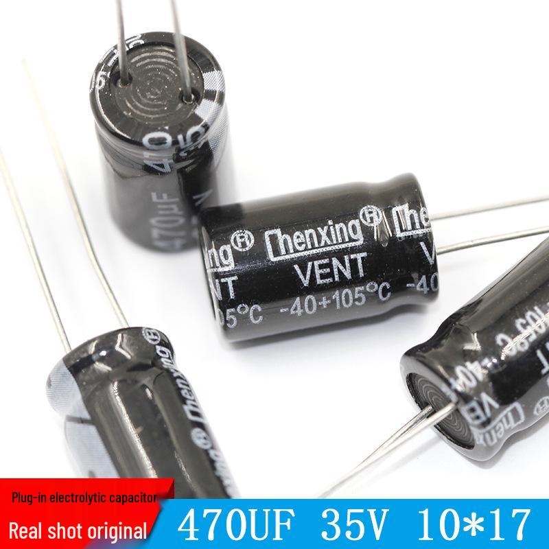 High-Quality 470UF 35V 10x17mm Plug-in Electrolytic Capacitor In Stock