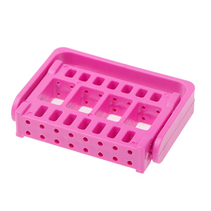 16 Holes Nail Drill Bits Holder Stand Display Nail Grinding Tool Showing Foldable Organizer Container Manicure Drill Accessory