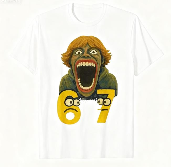 

2025 New Seven 6 7 Meme Design Funny 6 7 T-shirt for Men Women 100% Cotton T Shirts Short Sleeve Tops 3XL