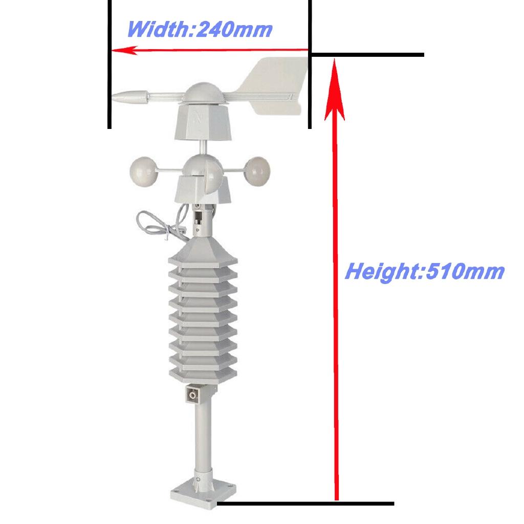 

433mhz Professional RF Wireless Anemometer With Wind Speed & Direction Sensor New Wireless Weather Station Clock