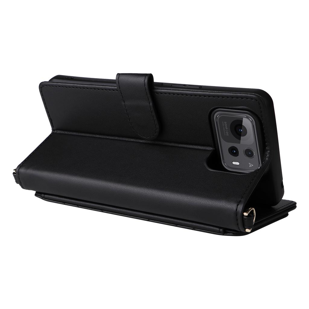 Etui Portfelowe na Asus Zenfone 12 Ultra 5G z Paskiem na Ramię/Nadgarstek Skórzane Etui na Telefon z Podstawką