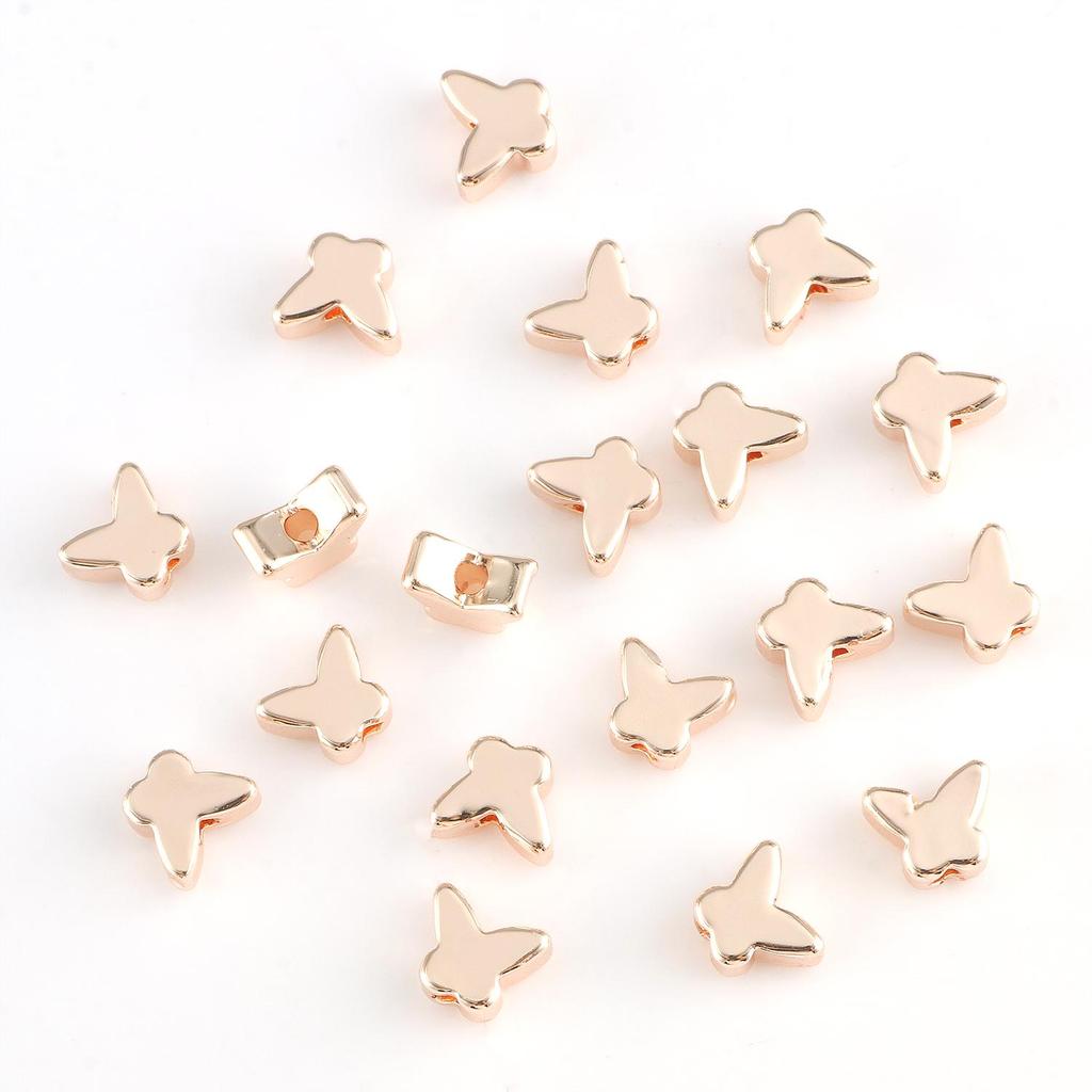10pcs Copper Beads Charms Cross Heart Star Moon Beads Plated Crafts Color Retention Beads for Jewelry Making Diy Bracelet Necklace