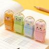 1/4pcs Pocket-Sized Space-Themed Eraser with Cute Astronaut & Rocket - Durable Rubber Erasers Suitable for Office