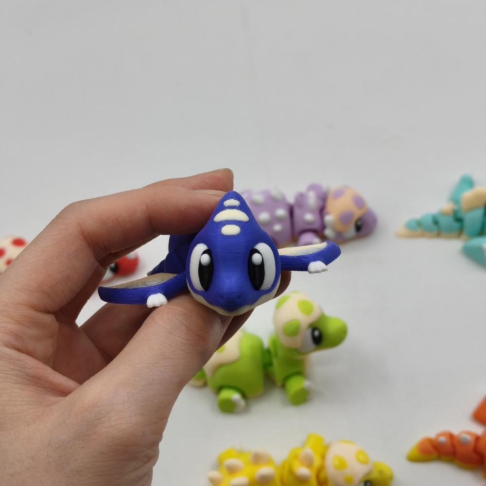 3D Printed Cute Dinosaur Baby Eggshell Figure Animal Toy Home Decoration Joints Movable Realistic Eyes Desktop Decor Kids Gifts