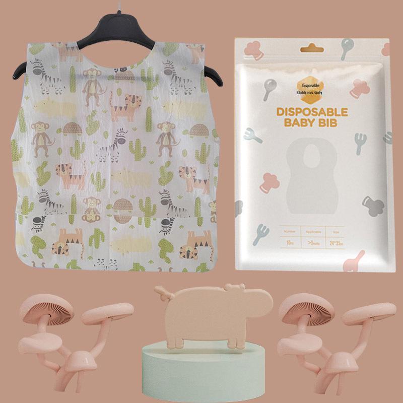 Vattentät Engångs Babyhaklapp med Risficka