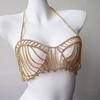 European And American Hollow Bras, Nightclub Multi-Layer Fringed Rhinestone Bra Chains, Sexy Women Wear Jewelry Accessories