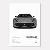 Famous Cars 812 458 296 Canvas Wall Art Print Poster 599XX SP3 F8 Decoration Mural Modern Home Decor Birthday Gift Unframed