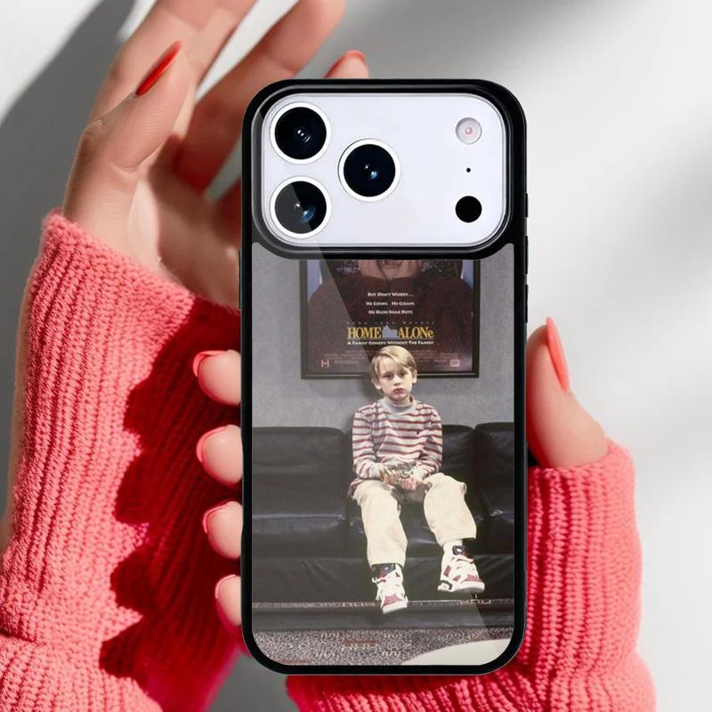 Home Alone print Phone Case for iPhone 17 16 15 14 13 Pro Max Back Cover for 12 11 Pro Coque