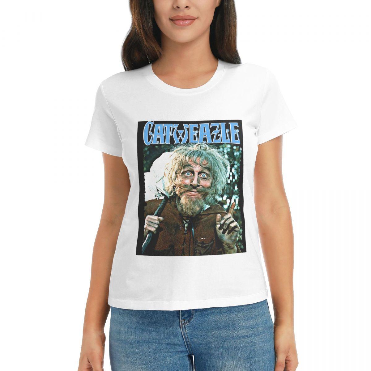 

Women TShirt Catweazle Transparent Summer Short Sleeve Tees ONeck Cotton T Shirts Clothes Tops Streetwear S
