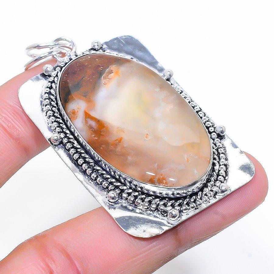 

Natural Boulder Opal Gemstone Handmade 925 Sterling Silver Pendant 2.48 m8n62