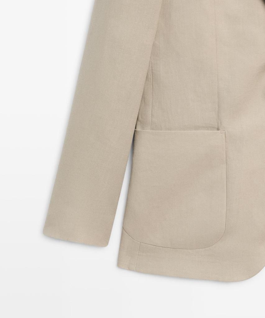 Massimo Dutti Linen Suit Blazer