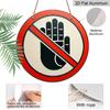 2D Flat 1pc, 8x8 In, Retro Style "No Touching" Aluminum Metal Wall Art Sign - Waterproof & Dustproof, Ideal for Home, Bar, Cafe, Outdoor Decor, Round