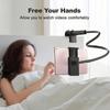 Universal 360-Degree Rotating Tablet Phone Holder with Adjustable Spiral Base, Flexible Stand for Desktop and Bed Use