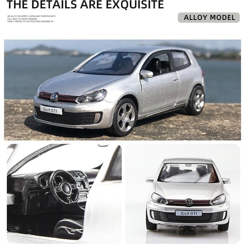 Volkswagen Golf GTI 5palcové kovové auto simulace odlévaný a hračkový vůz RMZ city 1:36 dárků ze slitinových modelů pro děti