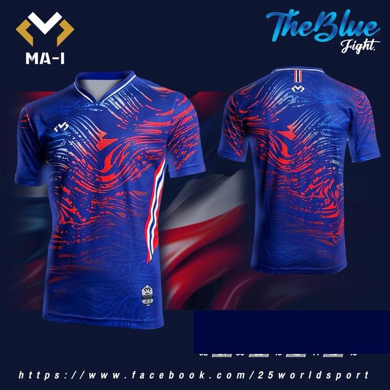 THAILAND National Sport Football Soccer Vintage Shirt Training JERSEY CHEER Print Quick Dry Short Sleeve Uniform Thailand Flag