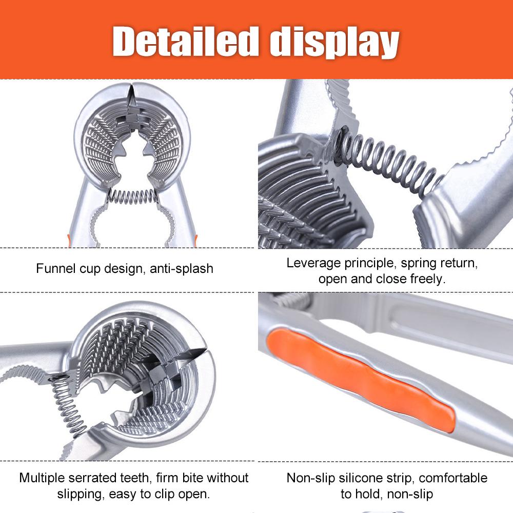 Walnut Cracker Heavy-Duty Nut Crackers for All Nuts Sturdy Nutcrackers Opener Tool Funnel Design