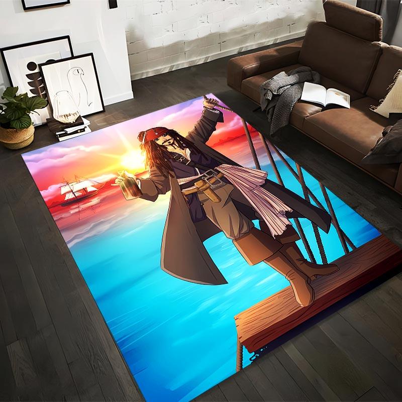 

Pirate-Inspired Sunset Design Carpet with Ship and Ocean Background Art Decor Suitable for use as an anti-slip1 for1room and bedroom sofas 40x60cm( 15x23in )