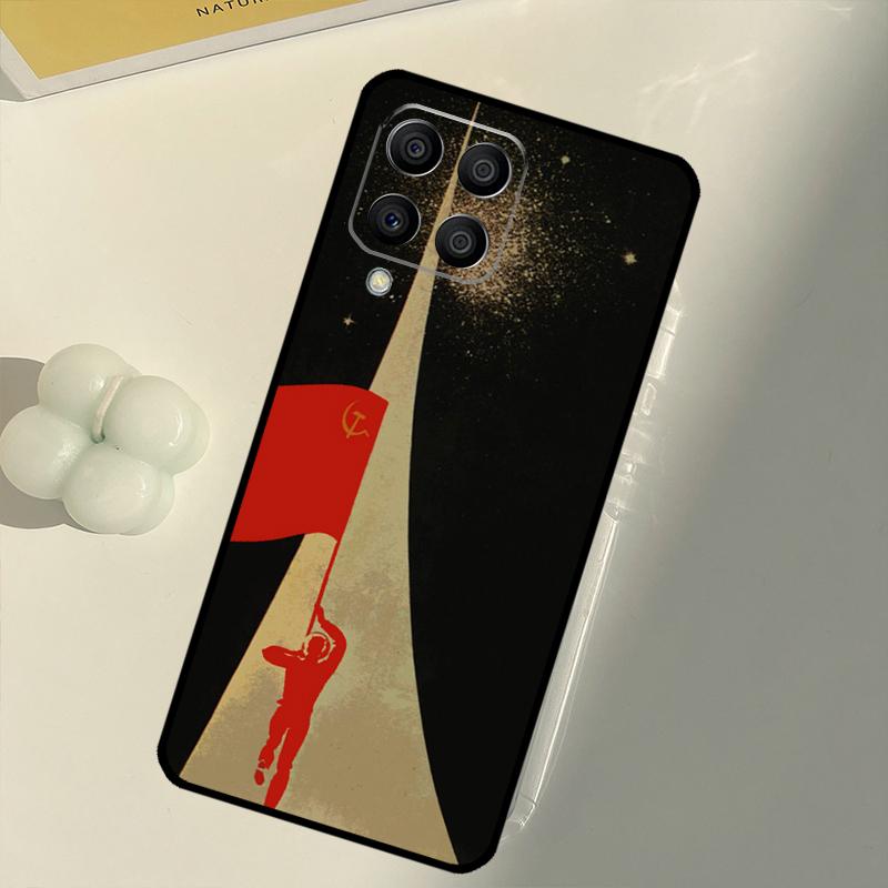 Red Soviet Union USSR Flag For Samsung Galaxy M33 M13 M14 M12 M32 M52 M31 M55 M15 M11 M21 M35 M53 M34 M54 M06 M16 Case