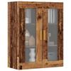 VidaXL Wall-Mounted Hanging Cabinet Old Wood 69.5x34x90 Cm, Hanging Cabinet, Wall-Mounted Display Cabinet, Glass Cabinet 857043