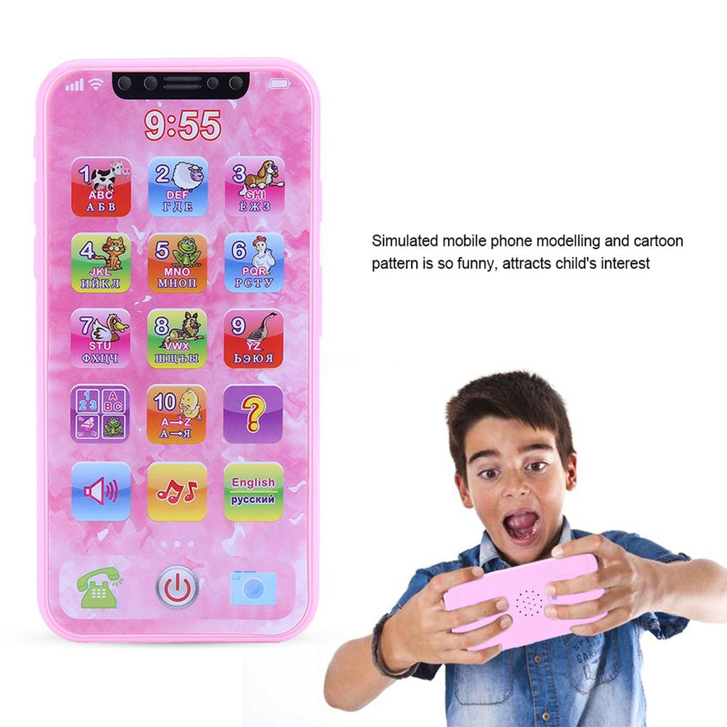 Baby Kids Music Toy Simulated Mobile Phone Educational Learning Machine Children Gifts(Russian)