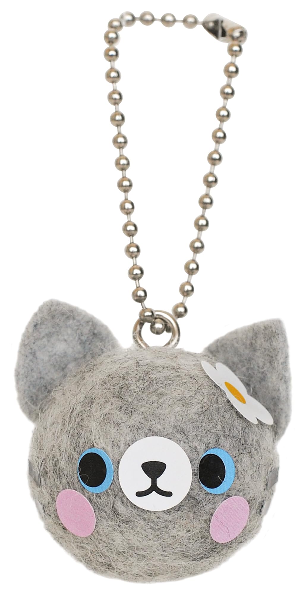 

Набор из войлочной шерсти Hamanaka Shaka Shaka Войлочный шарик Брелок-маскот в виде кошки H441-628 серый