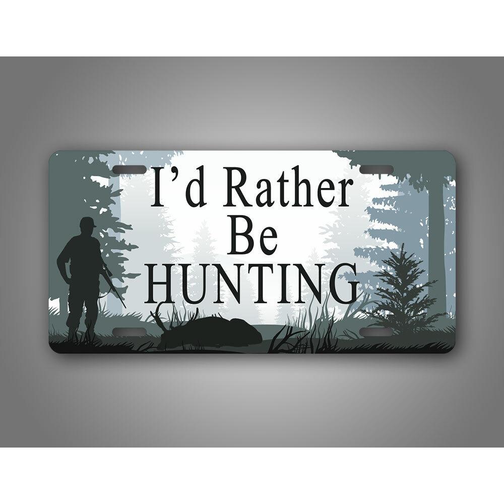 Customizable Metal Tin Sign Hunter Deer Hunting Car License Plate Auto Tag Outdoor Decor For Car