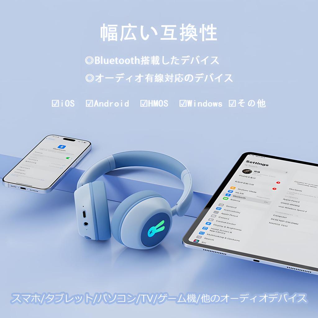 SITOAT Bluetooth Headphones with Kids 85db Volume Hearing and a Microphone for Wireless Headphones for Online and Features LED Lights for Wireless and