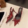 2025 New Summer High Heel Pumps Women Sandals Shoes Fashion Shallow Butterfly-knot Shoes Elegant Wedding Party Shoes