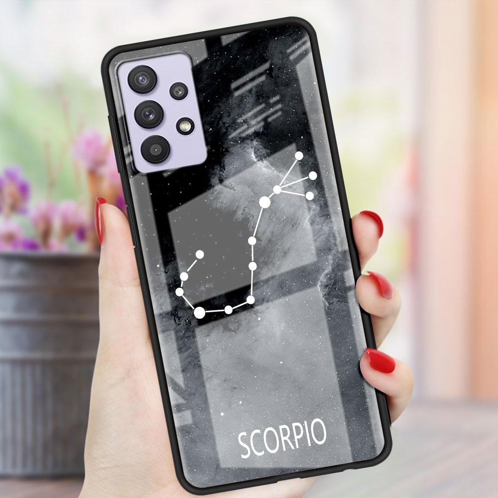 

Стеклянный чехол с двенадцатью созвездиями для Samsung Galaxy A52 A71 A50 A51 A70 A21s A31 A72 A10 A12 A30 A22 5G, чехол для телефона Samsung A41