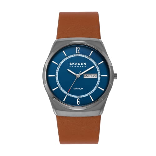 Skagen Men's MELBYE TITANIUM SKW6906 Watch, Brown