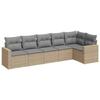 VidaXL Garden Lounge Set with Cushions 6 Pcs Beige Braided Resin 3251326