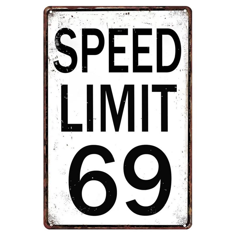 Vintage No Speed Limited Metal Tin Signs Posters Plate Wall Decor for Home Bars Garage Cafe Clubs Pubs Retro Posters Plaque