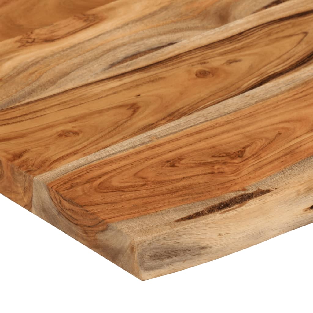 Wall Shelf 50 x 30 x 2.5 cm Rectangular Solid Acacia Wood with Natural Edge
