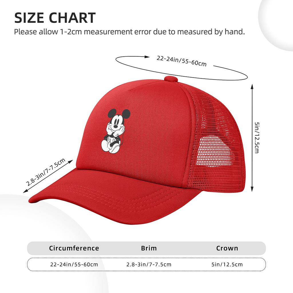 Summer Cooling disney mickey mouse Mesh Sun Cap Unisex Adjustable Foam Trucker Hat For Casual Headwear