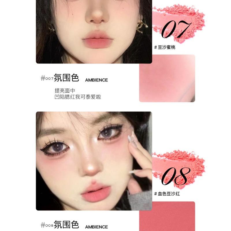 Natural Matte Low Saturation Single Color Blush Face Contour Cheek Blush For Women