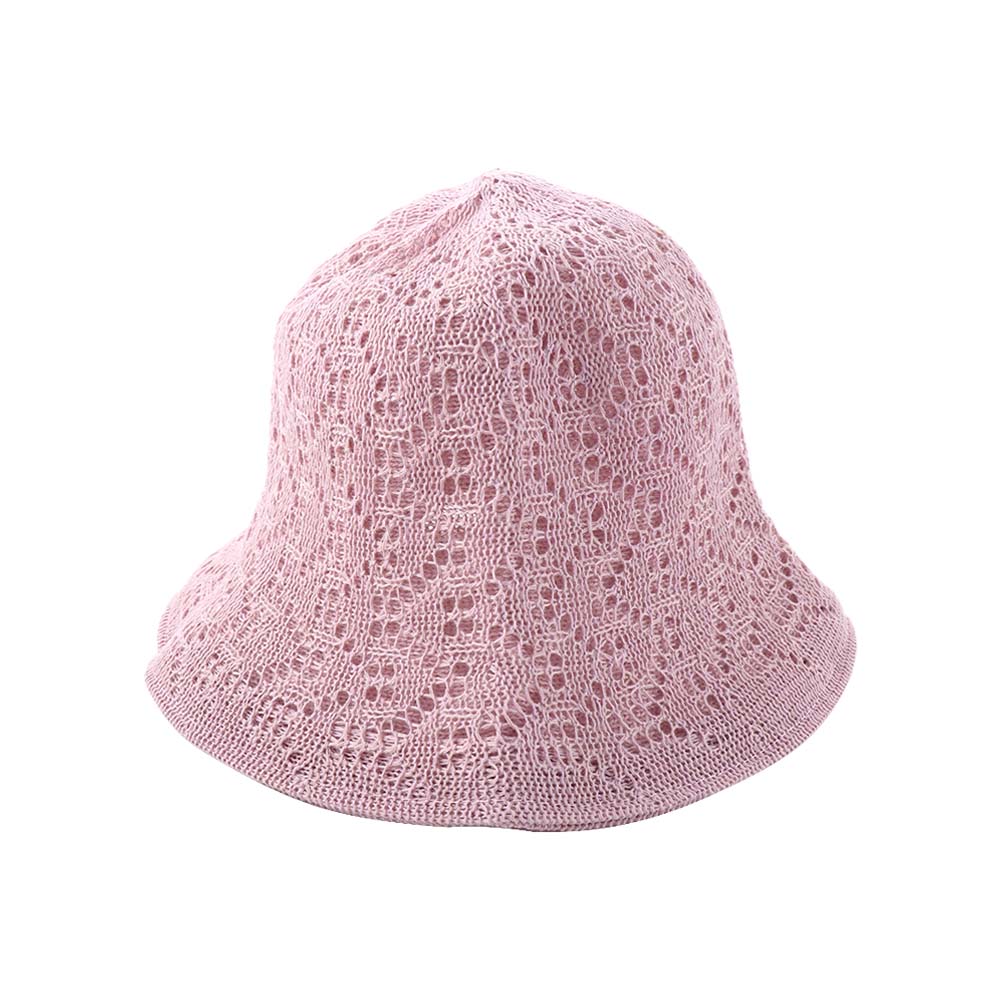 Korean Simple Linen Sun Protection Hollow Knitted Hat For Women Female Hats Bucket Hat Korean Style Caps Sun Hat