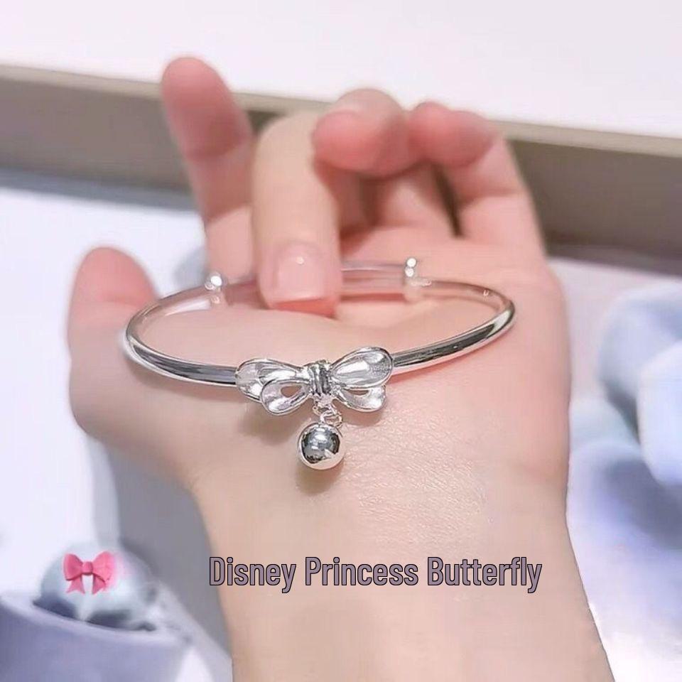 Silver Double Ring Blessing Bracelet: Sleek Ins Style, Niche Design, High-End Women's Accessory