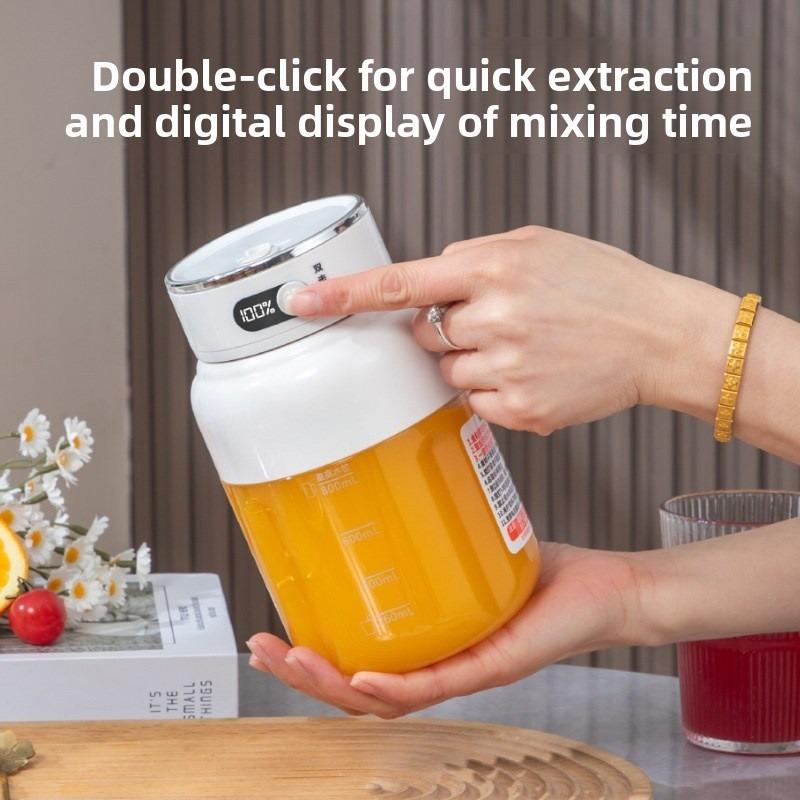 5‑Min Fast Charging Portable Blender Dual‑Lid Blend‑and‑Go Juicer Cup USB Rechargeable for Home Outdoor Camping Trips