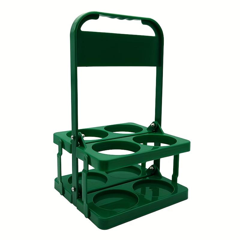 1 Stück 4-Schlitz Tragbarer Faltbarer Bierkorb - Langlebiger Kunststoff-Getränkeflaschenhalter für Zuhause Outdoor Camping Picknick