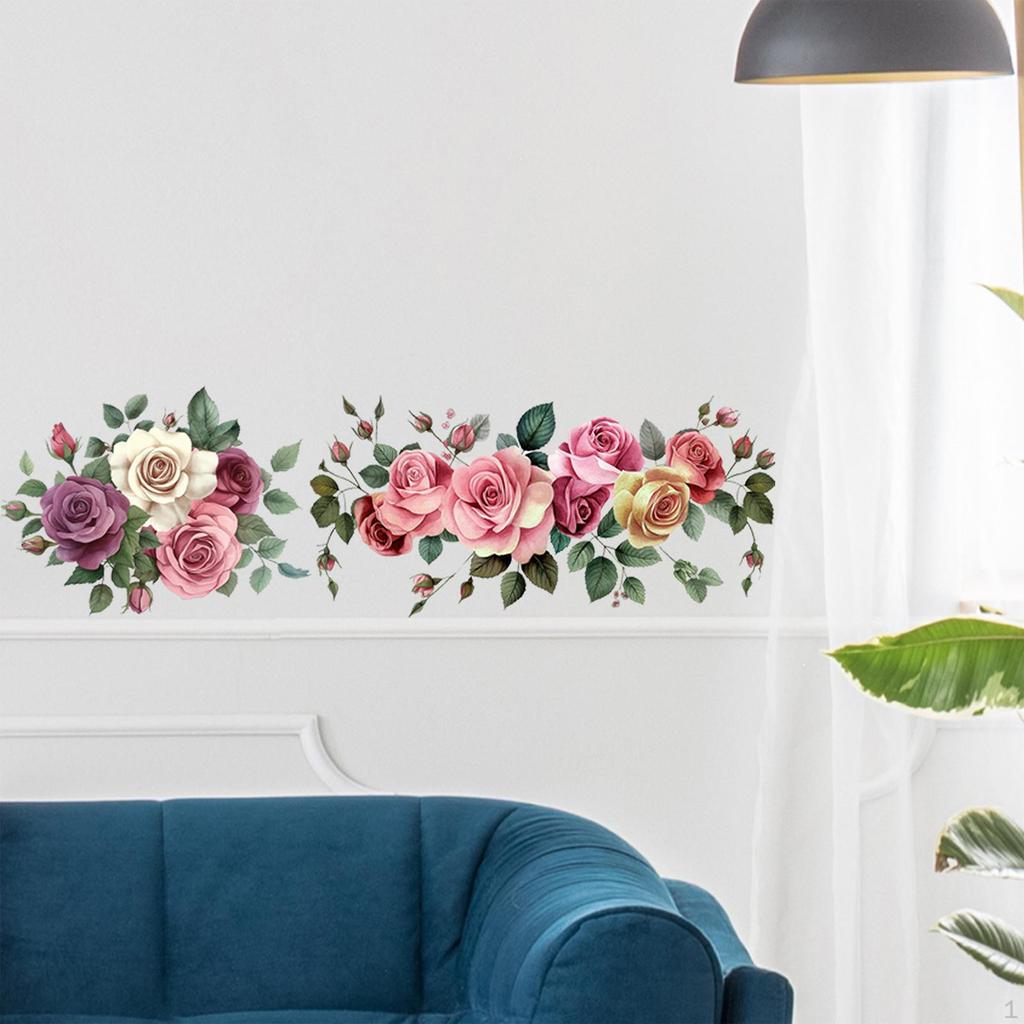 Elegant Floral Wall Decal for Home Decor