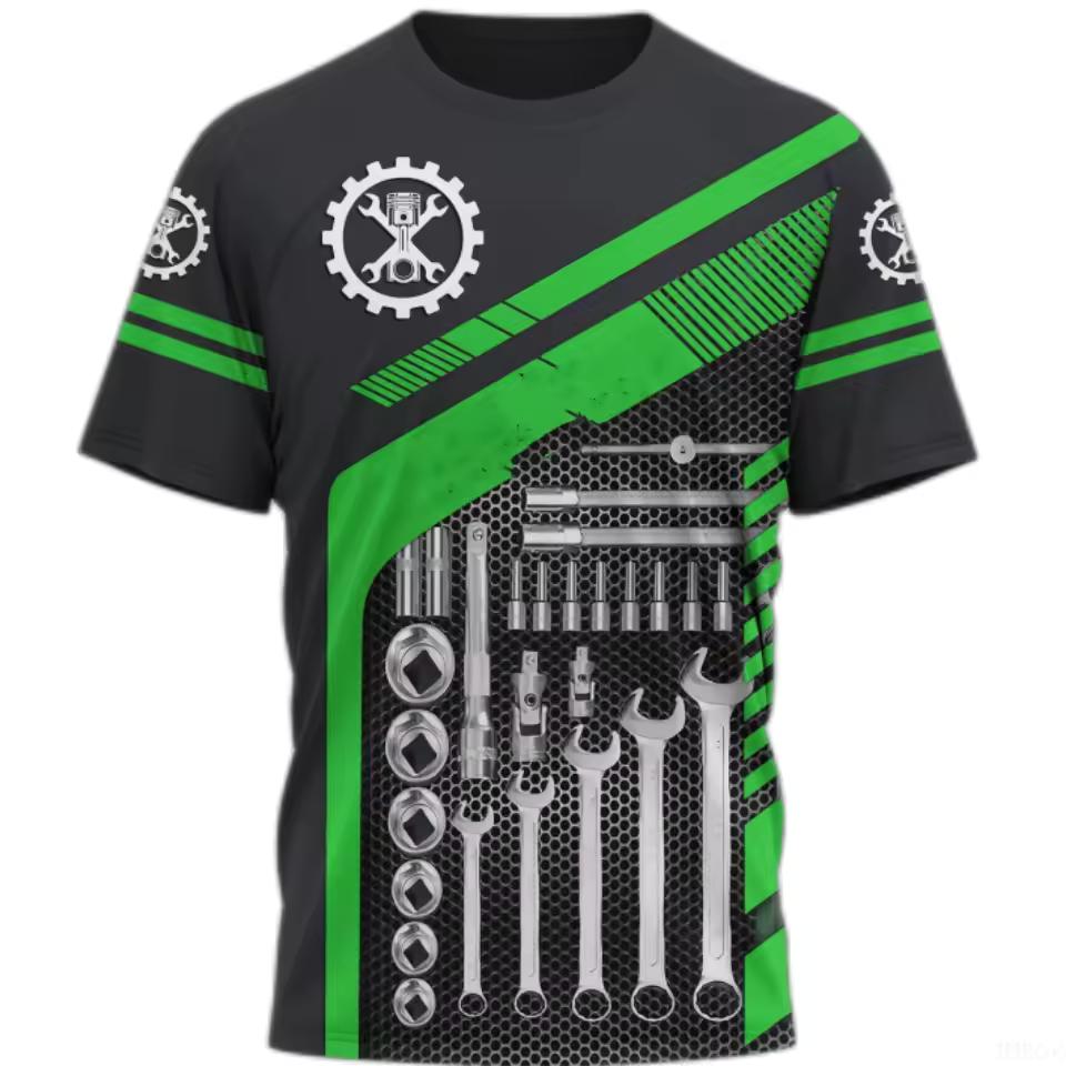 Männer T Shirt Vintage T-shirt Sommer Kleidung Personalisierte Name Mechaniker 3d Druck Tops 5xl Straße Casual Sport Übergroßen Pullover