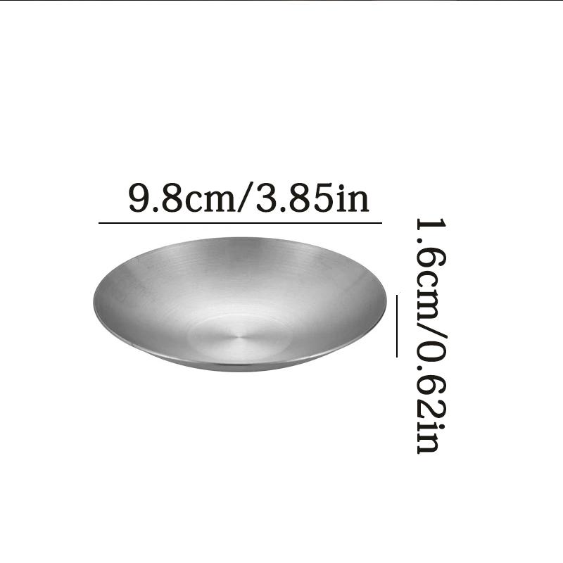 304 Stainless Steel Food Storage Trays Dipping Sauce Dish BBQ Picnic Camping Food Container Tableware