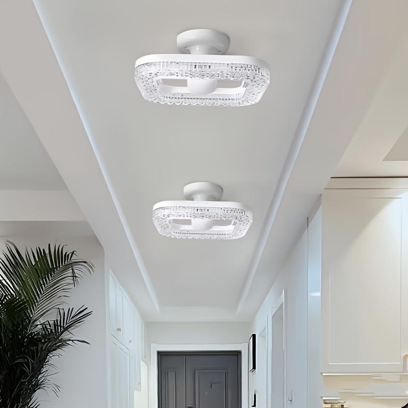 Led Spiral Square Crystal Ceiling Lamp