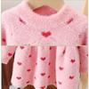 Baby Winter Foreign Style Hedging Dress Princess Dress Baby sweter z dzianiny dziewczyny zimowy imitacja norek sweter z polaru
