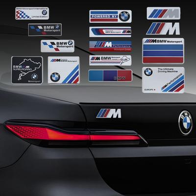 Auto Dekoration Aufkleber 3D Aluminium Auto Karosserie Heck Kofferraum Abzeichen Decals Für M Performance M3 M5 Motor Sport Emblem Zubehör