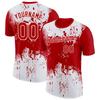 Custom Name Number 3D Colour Block Pattern T Shirt New Design Pop Men Football Short Sleeve