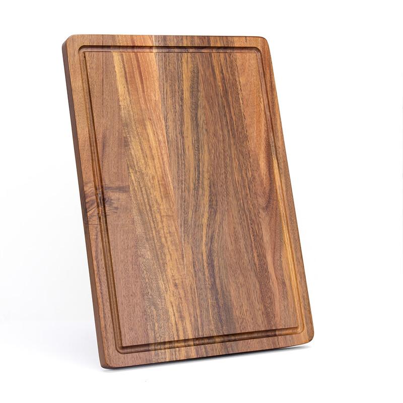 Large Square Acacia Wood Double-Sided Cutting Board Set
