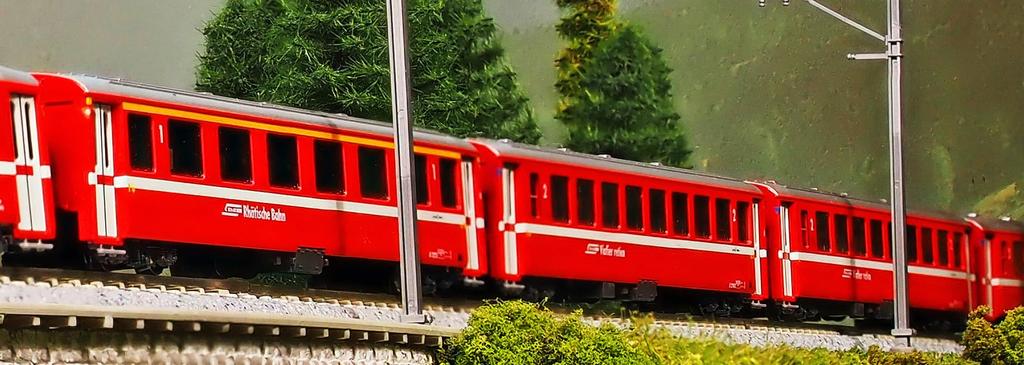 KATO N Gauge Alps Red Passenger Car EWI Basic Set 4 Cars 10-1413 Railway Model Passenger Car