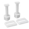 Toilet Hinge Screws White 2*Sliding Plates Accessories